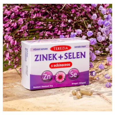 TEREZIA ZINOK + SELÉN s echinaceou 30 kapsúl – Obrázok 2