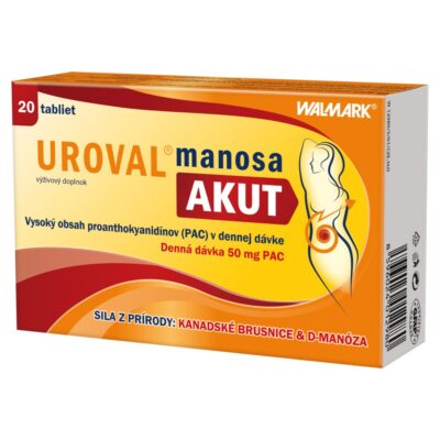 WALMARK UROVAL manosa AKUT 20 tabliet – Obrázok 2
