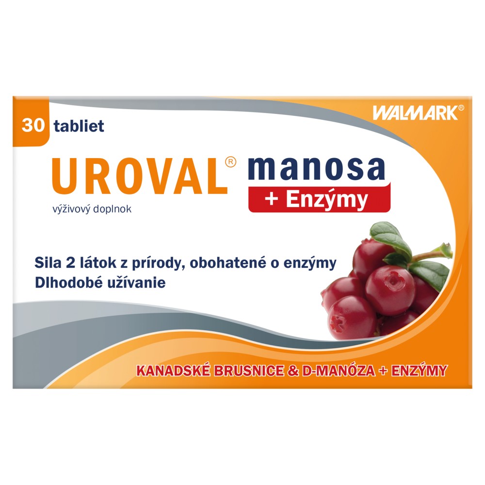 8596024013079_T1_Walmark_Uroval_Manosa___enzýmy_výživový_doplnok_30_tabliet_18_2_g WALMARK UROVAL manosa + Enzýmy 30 tabliet – Obrázok 1