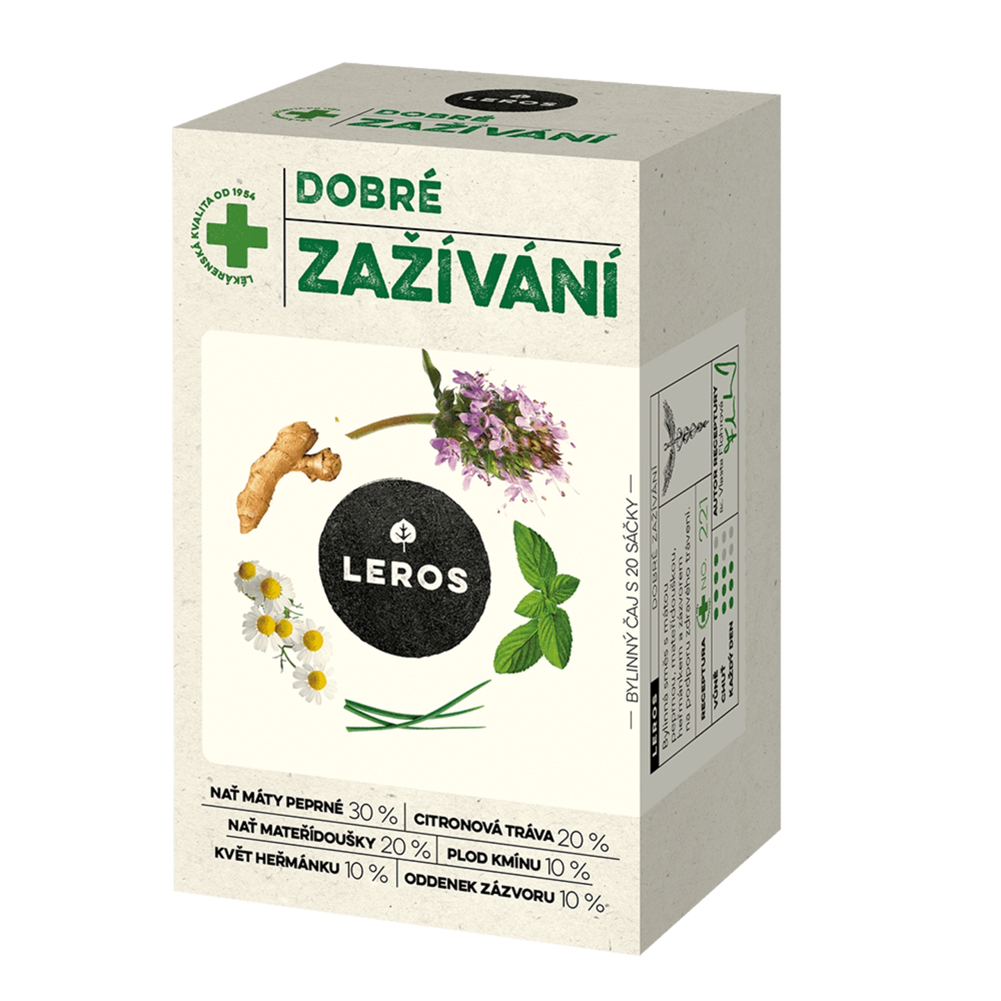 LEROS DOBRÉ TRÁVENIE bylinný čaj 20 × 1,5 g