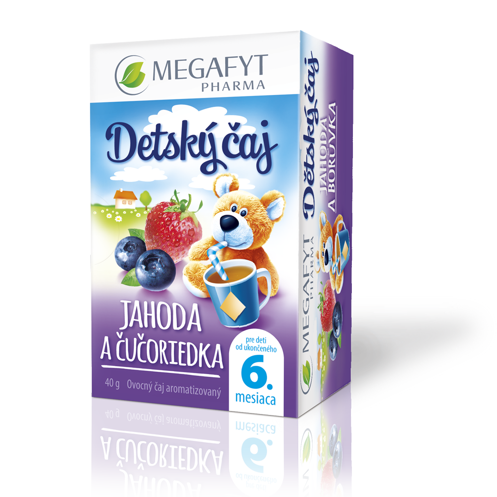 MEGAFYT Detský čaj JAHODA A ČUČORIEDKA 20x2 g – Obrázok 1