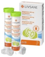 LIVSANE Magnézium 500 mg šumivé tablety, Lime, vysoká dávka, 1x20 ks – Obrázok 2