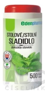 EDENPharma STOLOVÉ SLADIDLO glykozidy steviolu tbl (z rastliny Stévia) 1x500 ks