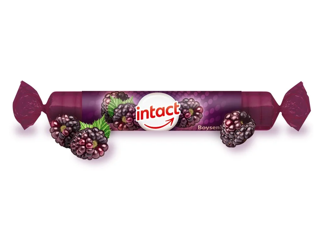1533-1_intact-rolky-hroznovy-cukor-s-vitaminom-c-cernice INTACT HROZNOVÝ CUKOR s vitamínom C s príchuťou černíc 40 g – Obrázok 1