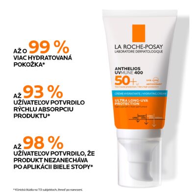 LA ROCHE-POSAY ANTHELIOS UVMUNE 400 SPF 50+ hydratačný krém 50 ml – Obrázok 3