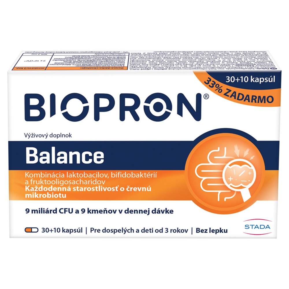 Biopron_Balance_výživový_doplnok_40_kapsúl_9_2_g_1_8596024012522 BIOPRON Balance 30+10 kapsúl – Obrázok 1