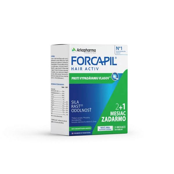 1618900328 FORCAPIL HAIR ACTIV 90 tabliet – Obrázok 1