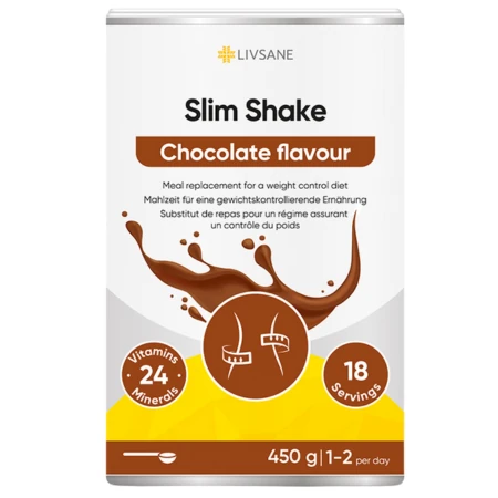 2_218480 LIVSANE Diétny výživový koktejl Čokolada slim shake 450 g – Obrázok 1