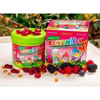 TEREZIA RAKYTNÍČEK vegánske želé s rakytníkom TRPASLÍCI 90 ks – Obrázok 2