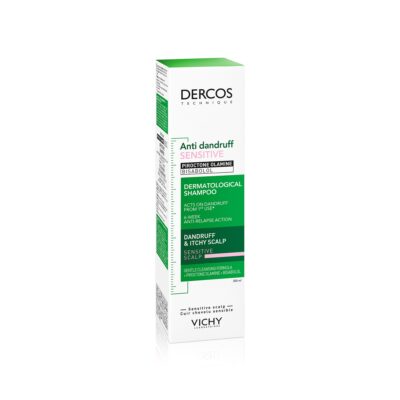 VICHY DERCOS SENSITIVE šampón proti lupinám, citlivá pokožka 200 ml – Obrázok 3