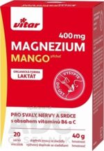 VITAR Magnézium 400 mg + vitamíny B6 a C vrecúška s príchuťou manga 1x20 ks – Obrázok 2