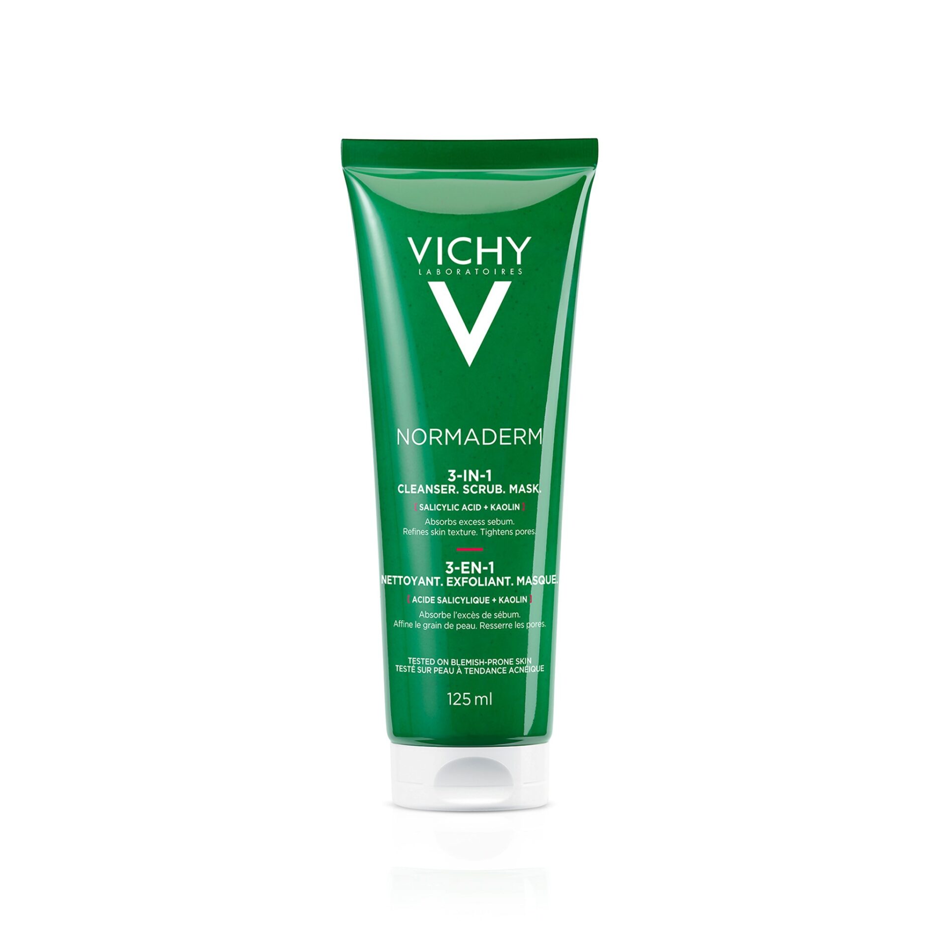 3337875414067_03 VICHY NORMADERM Čistiaca peelingová maska 3v1 125 ml – Obrázok 1