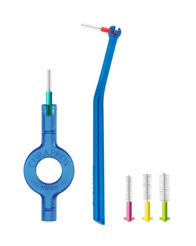 CURAPROX CPS prime start mixed (medzizubné kefky 5 ks + handy držiak UHS 409 a UHS 470) – Obrázok 2