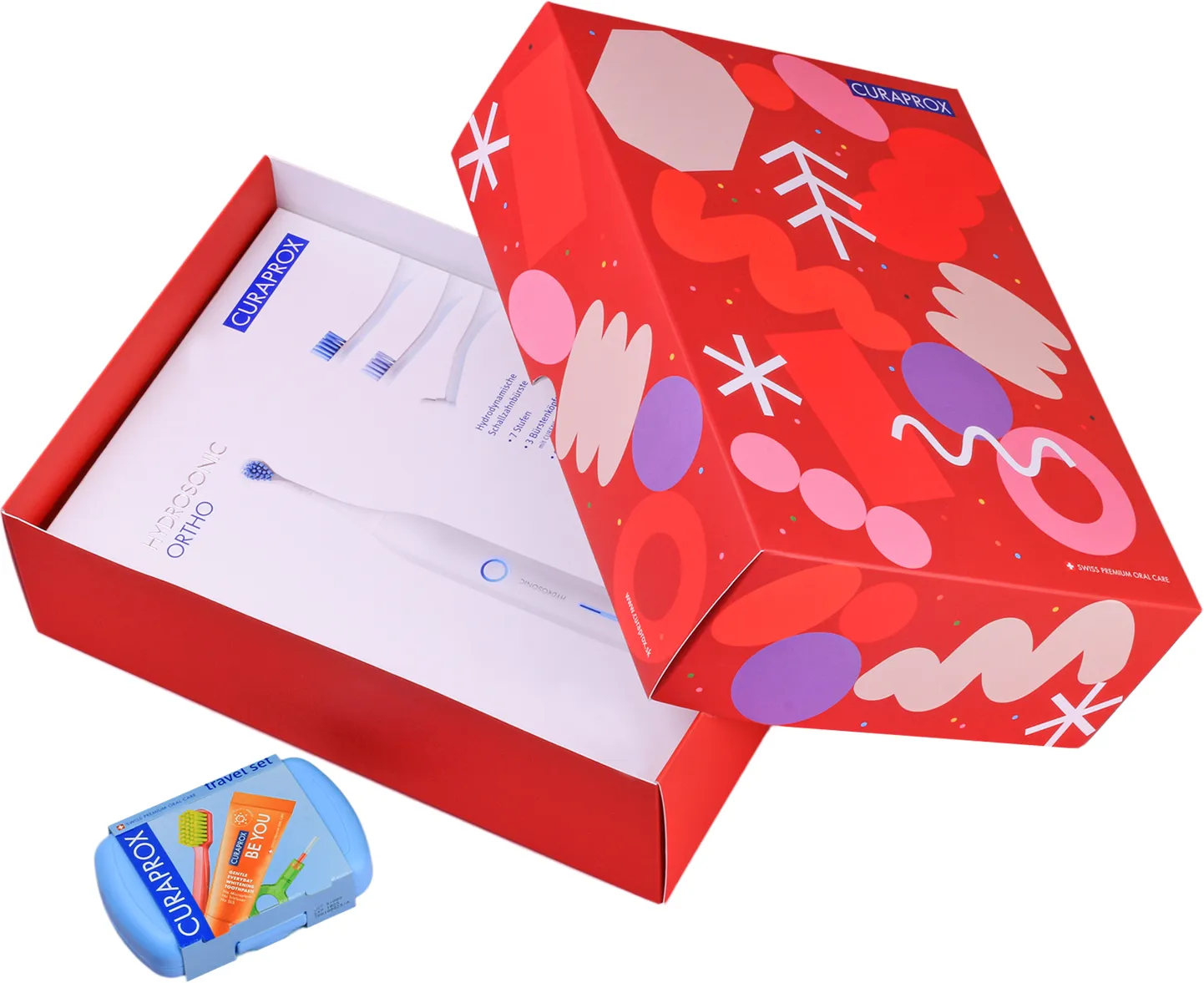 CURAPROX Hydrosonická kefka PRO + Cestovný set DARČEKOVÁ KRABICA – Obrázok 3