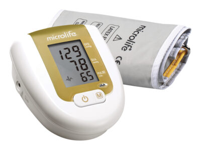 MICROLIFE BP 3AG1 Tlakomer na rameno + teplomer MT 3001, zlatý – Obrázok 2