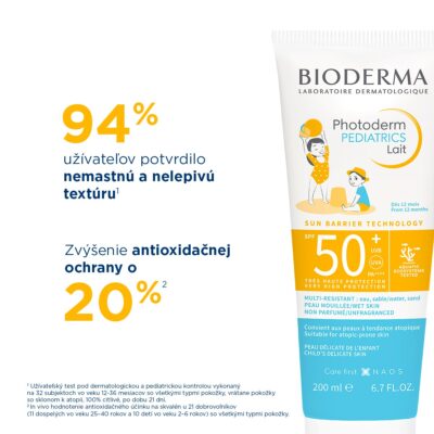 BIODERMA Photoderm PEDIATRICS opaľovacie mlieko SPF 50+ 200 ml – Obrázok 2