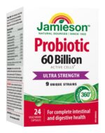 JAMIESON PROBIOTIC 60 BILLION ULTRA STRENGTH zmes bakteriálnych kultúr - 9 kmeňov 24 kapsúl