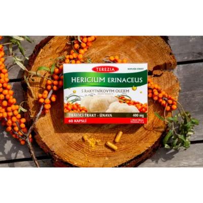 TEREZIA HERICIUM ERINACEUS s rakytníkovým olejom 60 kapsúl – Obrázok 3
