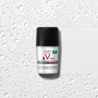 VICHY HOMME Antiperspirant 48h roll-on bez zanechania škvŕn 50 ml – Obrázok 2