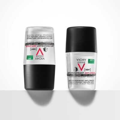 VICHY HOMME Antiperspirant 48h roll-on bez zanechania škvŕn 50 ml – Obrázok 3
