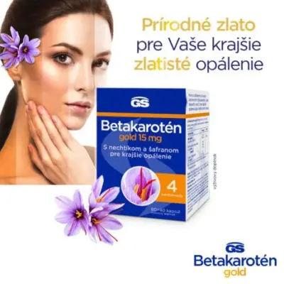 GS Betakarotén gold 15 mg s nechtíkom a šafranom 120 kapsúl – Obrázok 2