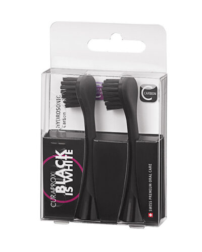 CURAPROX HYDROSONIC BLACK IS WHITE náhradná hlavica Carbon 2 ks