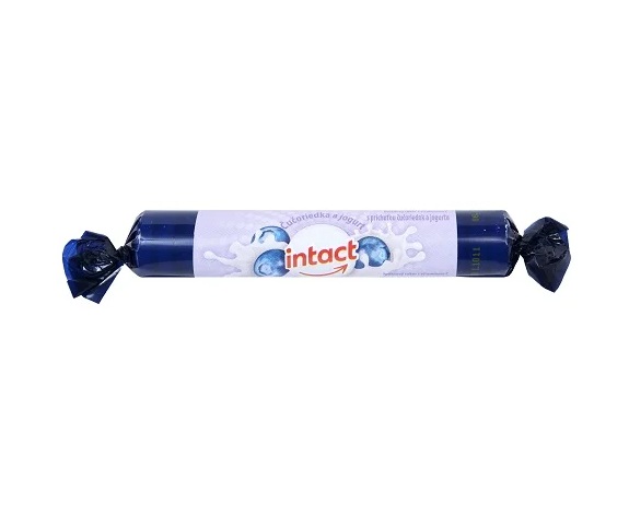 3264-1_intact-rolky-hroznovy-cukor-cucoriedky-a-jogurt-s-vitaminom INTACT HROZNOVÝ CUKOR s vitamínom C s príchuťou čučoriedok a jogurtu 40 g – Obrázok 1