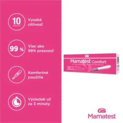 GS Mamatest Comfort tehotenský test 1 ks – Obrázok 3