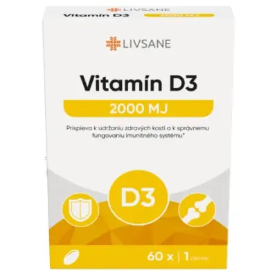 LIVSANE Vitamín D3 2000 IU 60 kapsúl