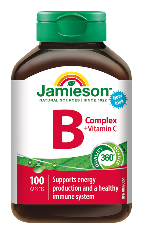 JAMIESON B-KOMPLEX s vitamínom C 100 tabliet – Obrázok 1