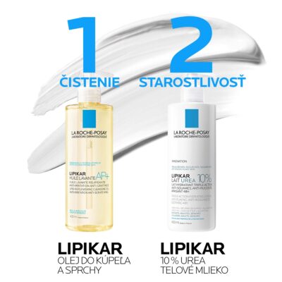 LA ROCHE-POSAY LIPIKAR UREA 10% telové mlieko 400 ml – Obrázok 3