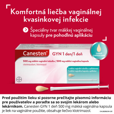 Canesten GYN 1 deň 500 mg 1 mäkká vaginálna kapsula – Obrázok 3