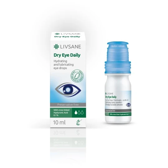 LIVSANE Očné kvapky - suché oči bez konzervantov, s 0,1% HA 10 ml