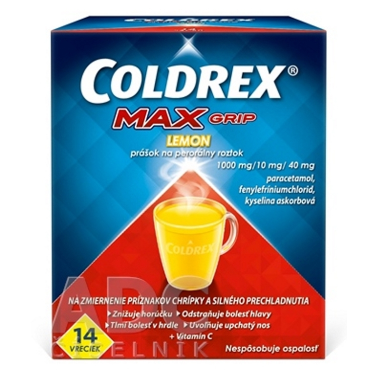 COLDREX MAXGRIP Horúci nápoj CITRÓN 14 ks – Obrázok 1