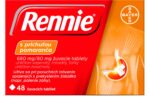 Rennie s príchuťou pomaranča 48 žuvacích tabliet