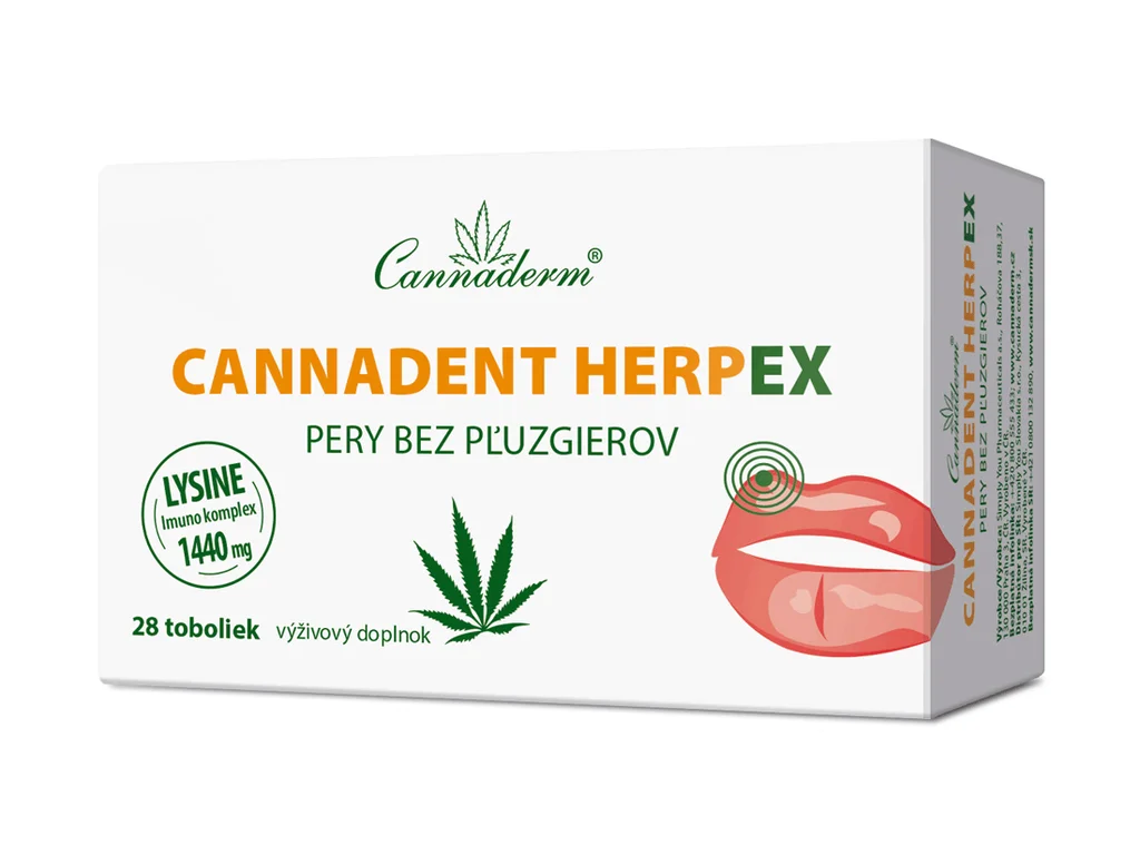 119_cannaderm-cannadent-herpex-28-tob Cannaderm CANNADENT HerpEX 28 kapsúl – Obrázok 1