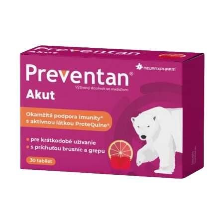 Neuraxpharm Preventan Akut tbl s príchuťou brusníc a grapu 1x30 ks – Obrázok 1