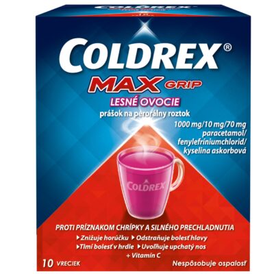 COLDREX MAXGRIP Horúci nápoj LESNÉ OVOCIE 10 ks