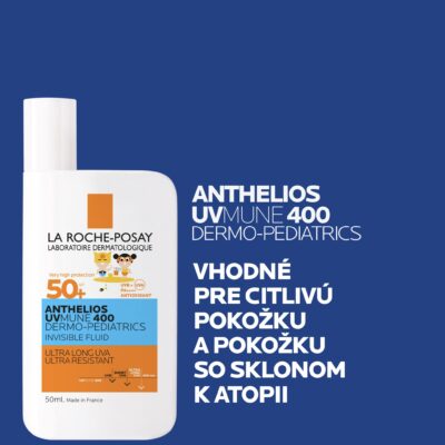 LA ROCHE-POSAY ANTHELIOS DERMO-PEDIATRICS SPF 50+ ultraľahký fluid pre deti 50 ml – Obrázok 3