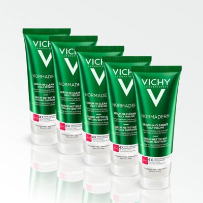VICHY NORMADERM Čistiace sérum a každodenný peeling 125 ml – Obrázok 4
