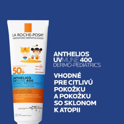 LA ROCHE-POSAY ANTHELIOS DERMO-PEDIATRICS SPF 50+ hydratačné mlieko pre deti 250 ml – Obrázok 2