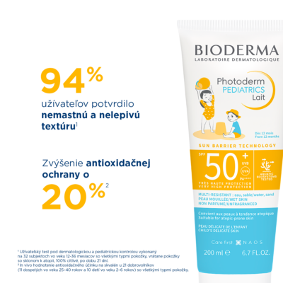 BIODERMA Photoderm PEDIATRICS opaľovacie mlieko SPF 50+ 100 ml – Obrázok 2