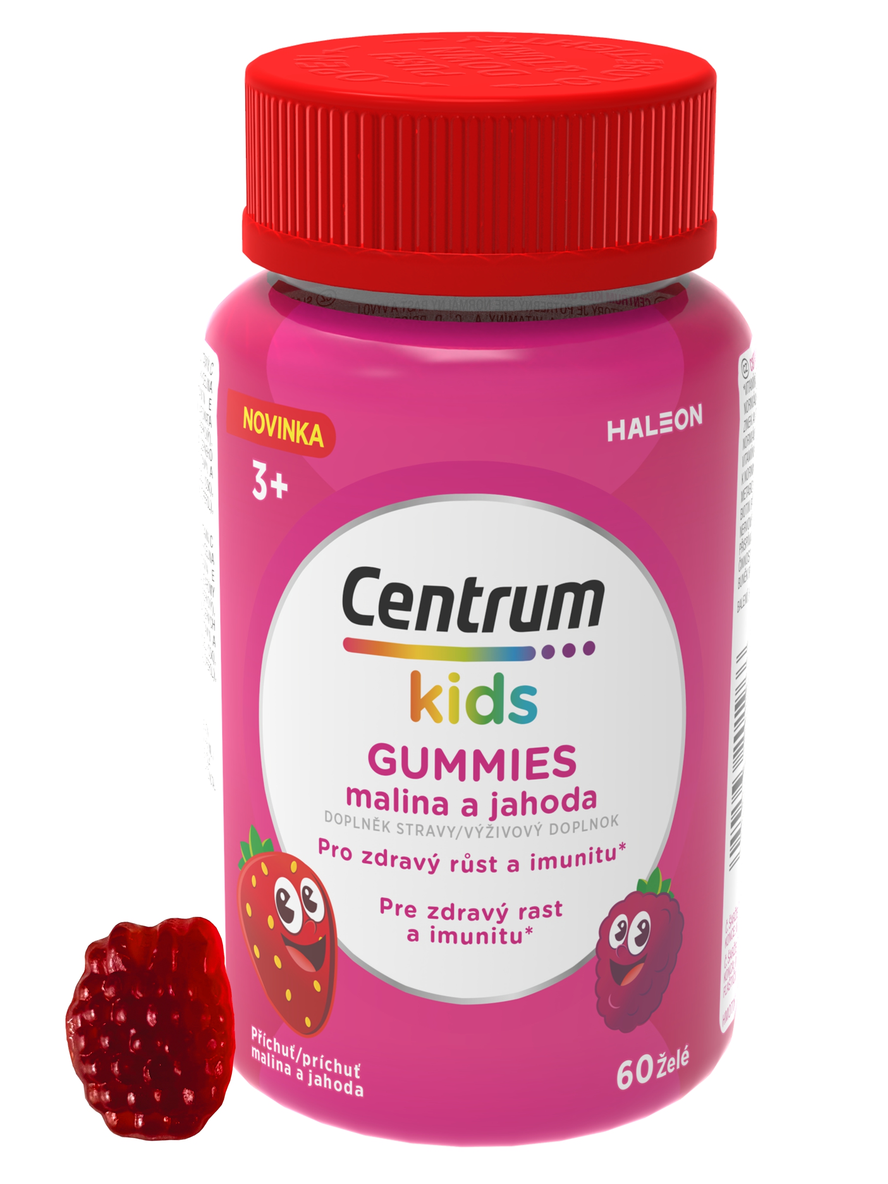 Centrum kids GUMMIES malina a jahoda želé s vitamínmi a minerálmi 60 ks – Obrázok 2