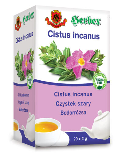 HERBEX CISTUS incanus čaj zo stredomorskej Skalnej ruže, záparové vrecká 20 x 2 g
