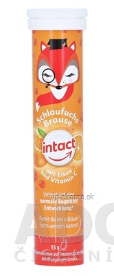 df360r0_400x400 INTACT Múdra líška Hroznový cukor, železo a vit.C šumivé tablety s pomarančovou príchuťou 1x15 ks – Obrázok 1