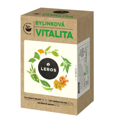 LEROS BYLINKOVÁ VITALITA zelený čaj 20 x 2 g