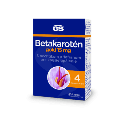 Betakaroten-gold-15-mg-30-kapsul-460x460 GS Betakarotén gold 15 mg s nechtíkom a šafranom 30 kapsúl – Obrázok 1