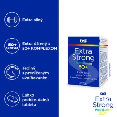 GS Extra Strong Multivitamín 50+ 30 tabliet – Obrázok 3