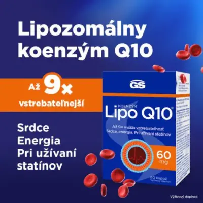 GS Koenzým Lipo Q10 60 mg 60 kapsúl – Obrázok 2