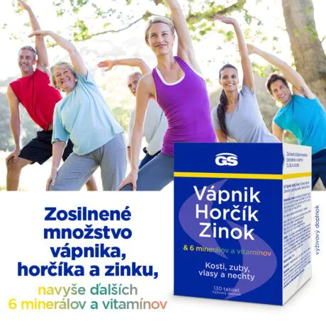 GS Vápnik, Horčík, Zinok 130 tabliet – Obrázok 3